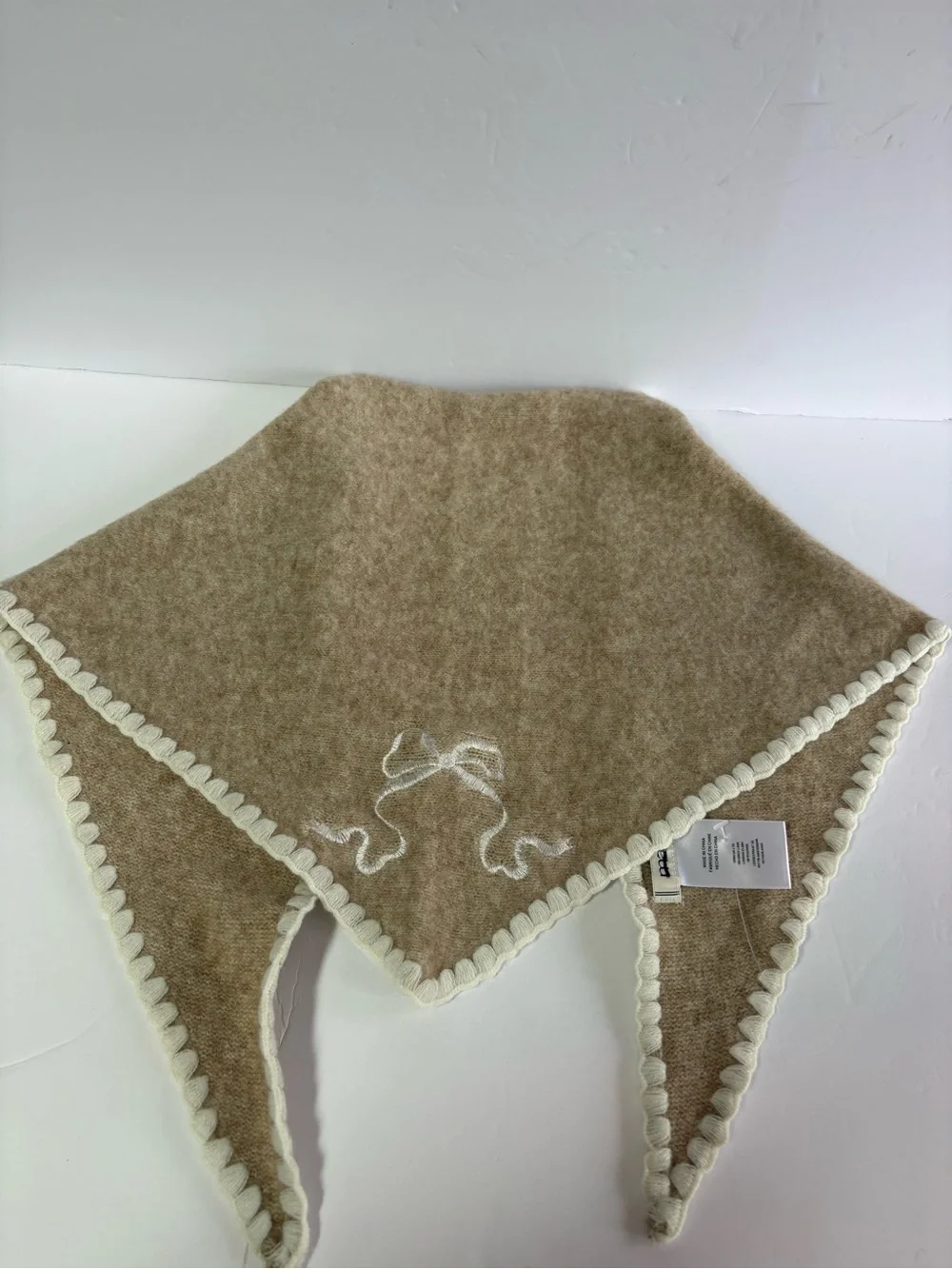 NWOT By Anthropologie Icon Embroidered Triangle Scarf